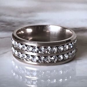 Men's Stainless Steel CZ Size 11.5 Ring